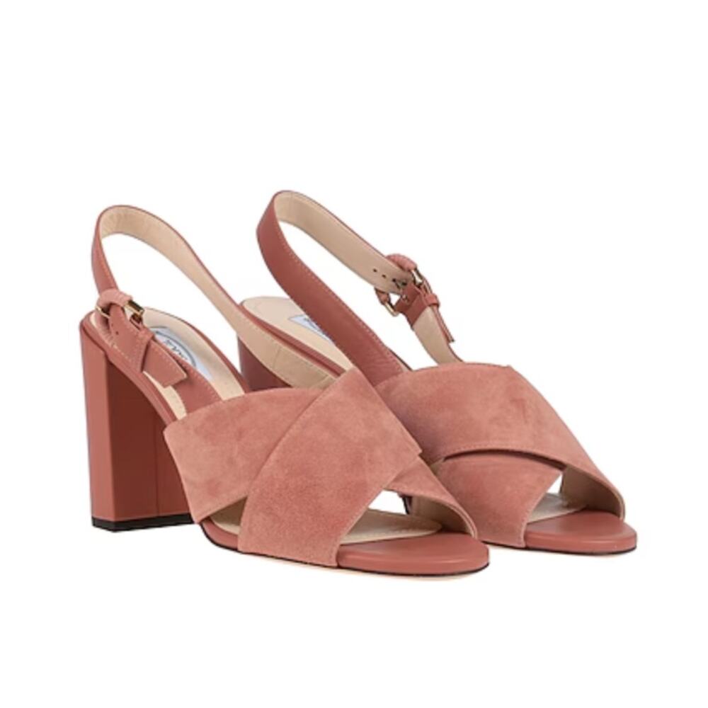 Tod's Suede Slingback Sandals in Antique Rose Size 40/ US 10